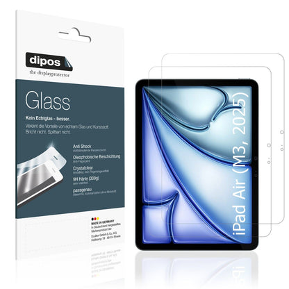 2x Screen Protector for Apple iPad Air 13 Zoll M3 7. Gen 2025 Flexible Glass 9H