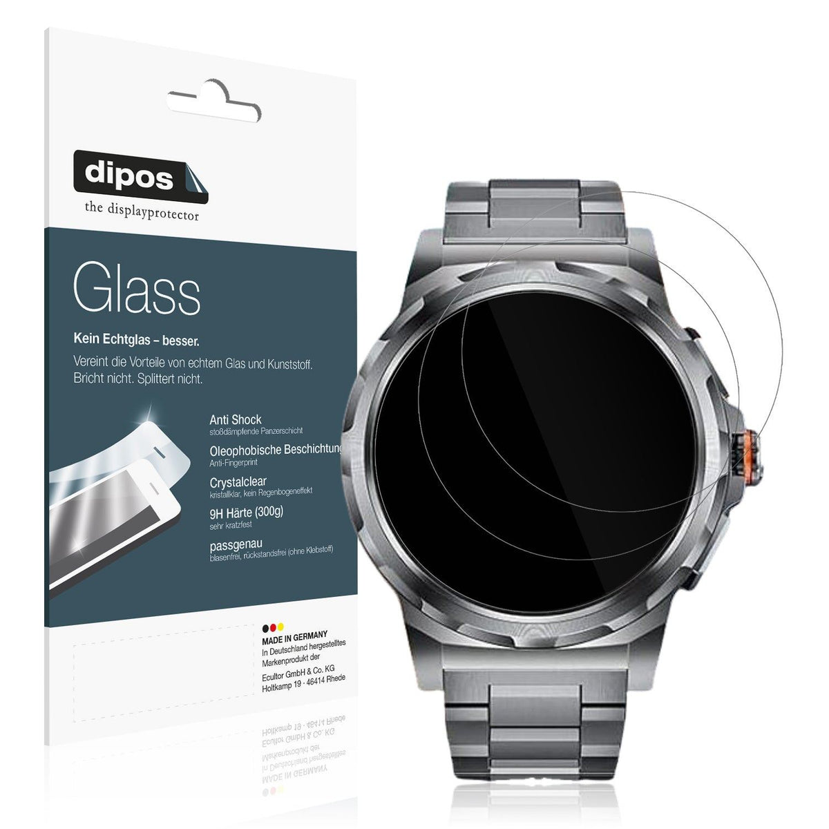 2x Screen Protector for LIGE SML3-A 1.43 Zoll Flexible Glass 9H dipos