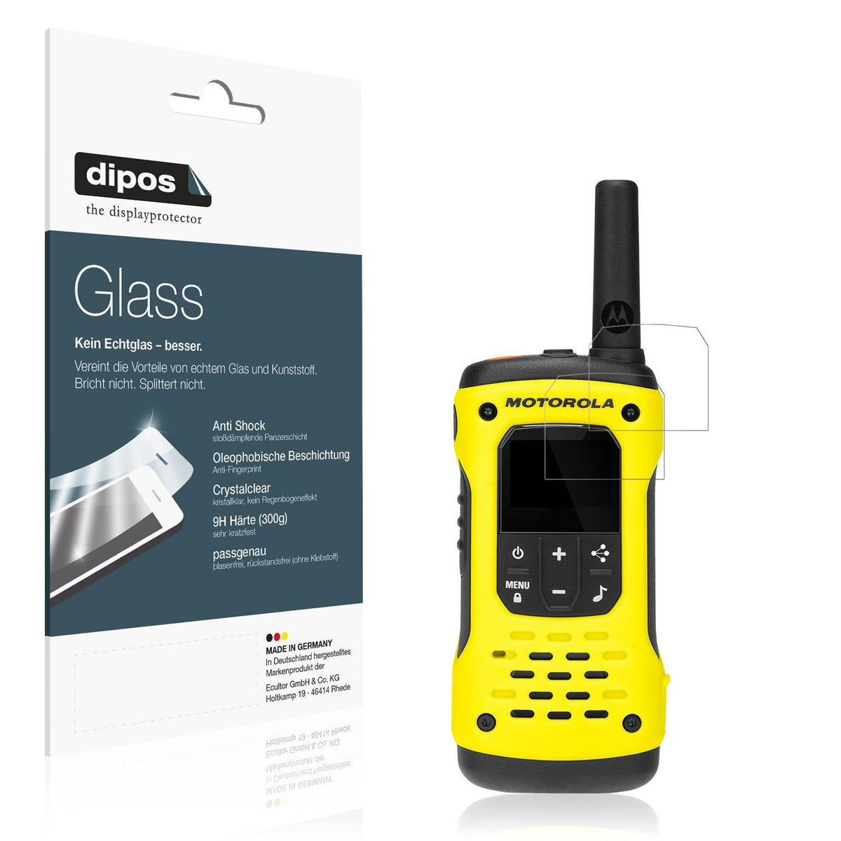 2x Screen Protector for Motorola TLKR T92 H20 PMR Flexible Glass 9H dipos