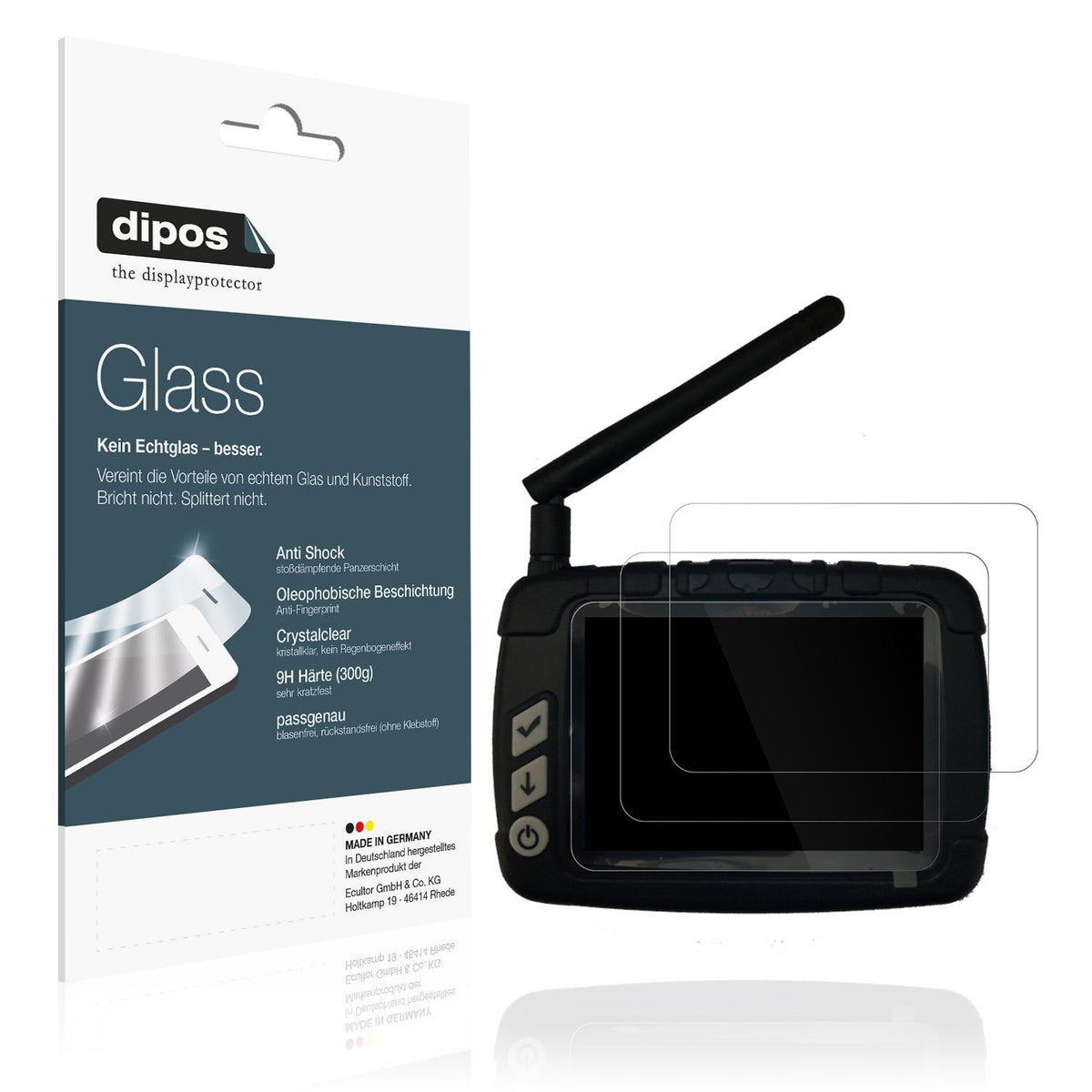 2x Screen Protector for Boatman Plus Fishfinder Flexible Glass 9H dipos