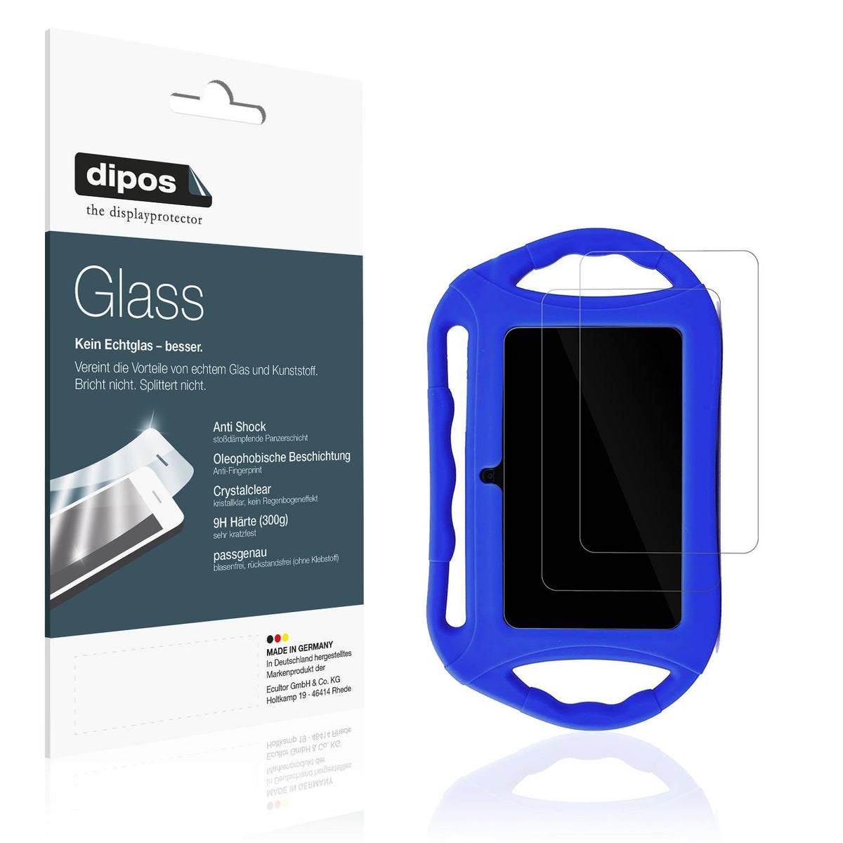 2x Screen Protector for Bisaikasow 7 Zoll für Kinder Flexible Glass 9H dipos