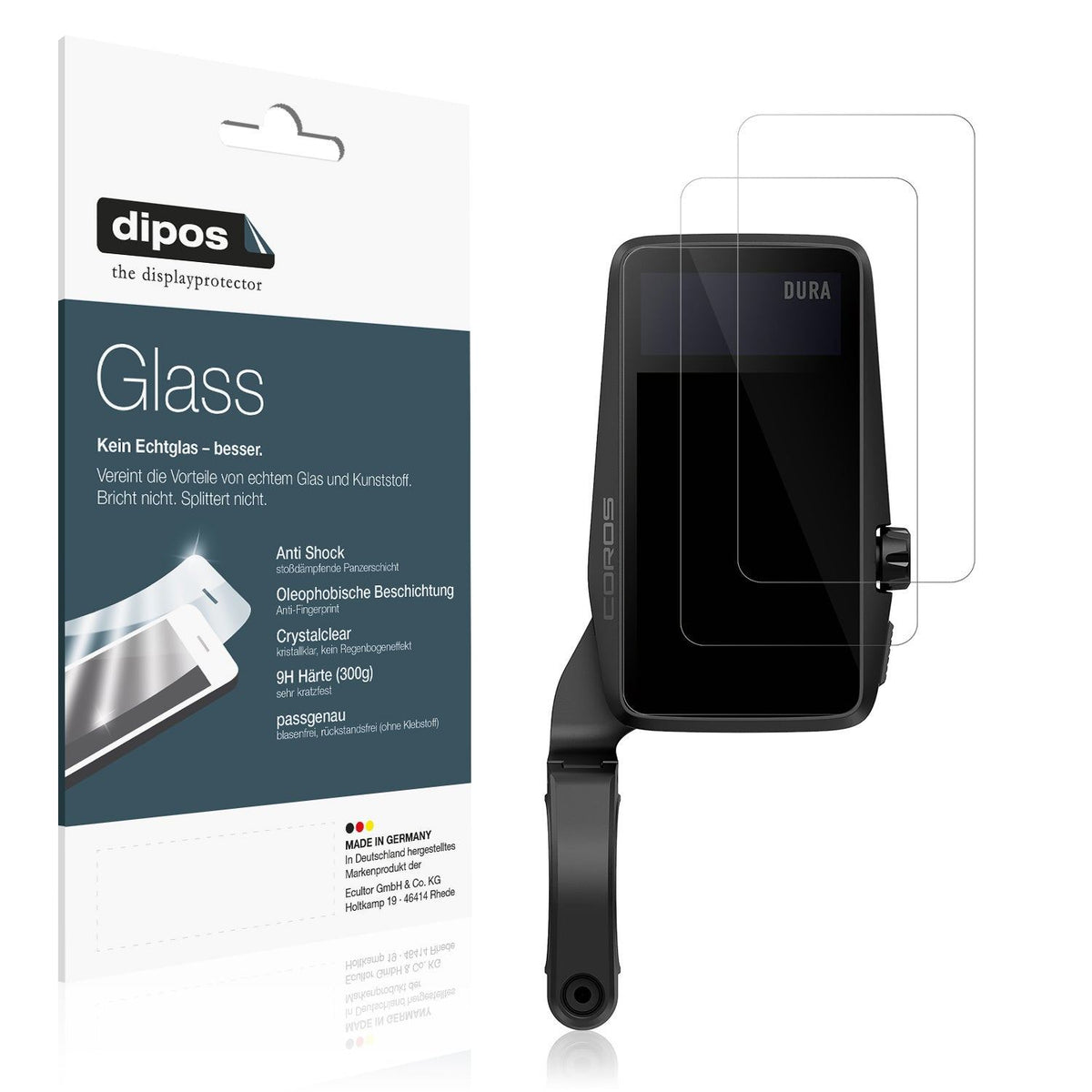 2x Screen Protector for Coros Dura Solar GPS Flexible Glass 9H dipos