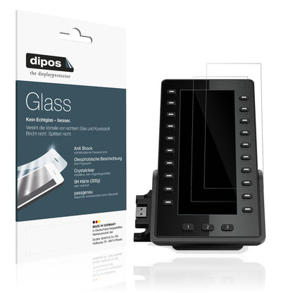 2x Screen Protector for Snom D8C Erweiterungsmodul Flexible Glass 9H dipos