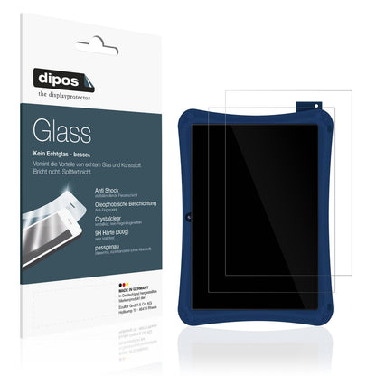 2x Screen Protector for WeTapble Kids Tablet 7 Zoll Flexible Glass 9H dipos