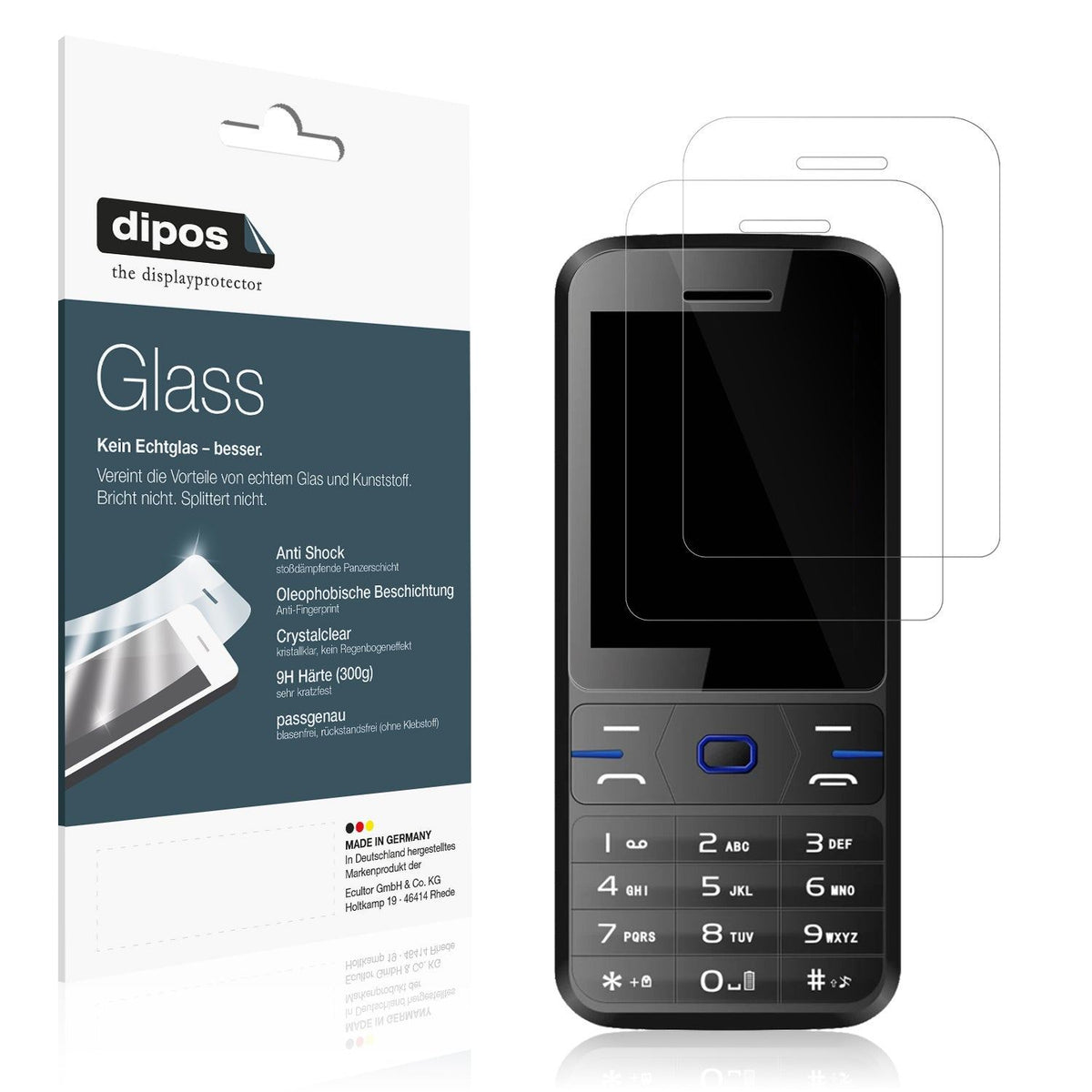 2x Screen Protector for I Kall K64 New Flexible Glass 9H dipos