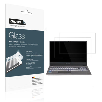 2x Screen Protector for Bluechip Travelline L15W17 Flexible Glass 9H dipos