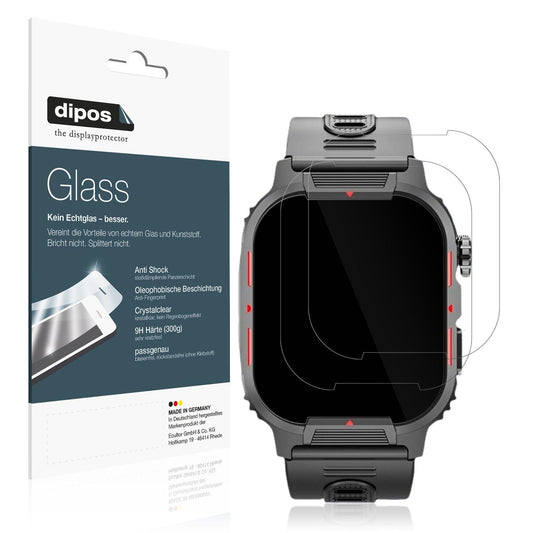 2x Screen Protector for Mingtawn 1.85 Zoll Flexible Glass 9H dipos