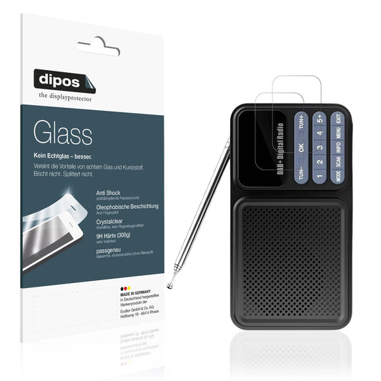 2x Screen Protector for Gallypek DAB Radio Flexible Glass 9H dipos