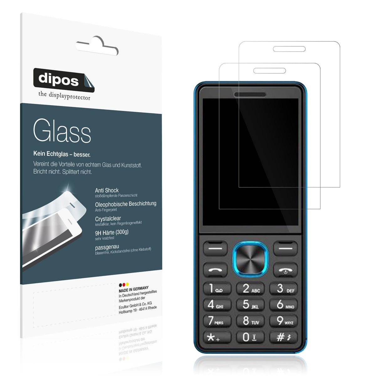 2x Screen Protector for I Kall K444 New Flexible Glass 9H dipos