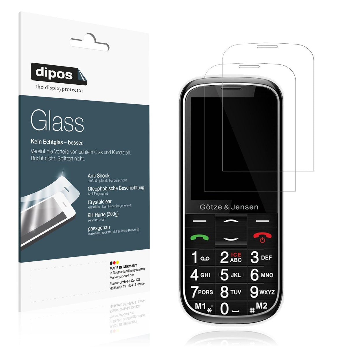 2x Screen Protector for Gotze Jensen GFE39 Flexible Glass 9H dipos