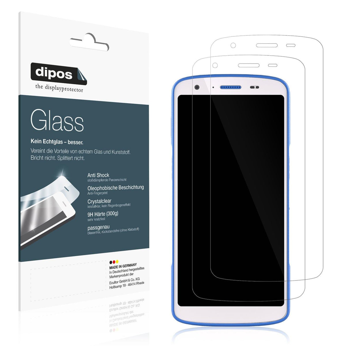 2x Screen Protector for Zebra HC 20 Flexible Glass 9H dipos