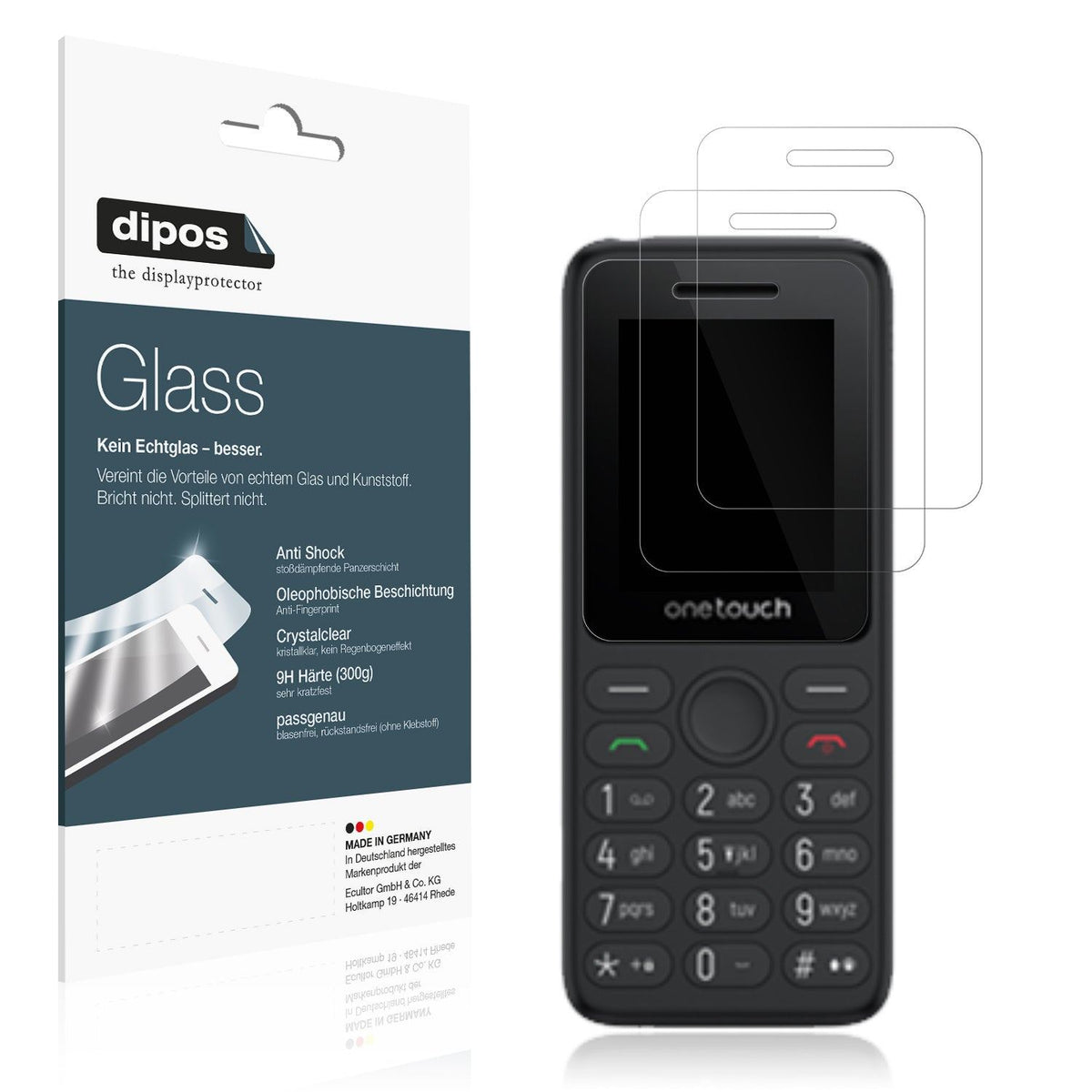 2x Screen Protector for TCL OneTouch 5041 Flexible Glass 9H dipos