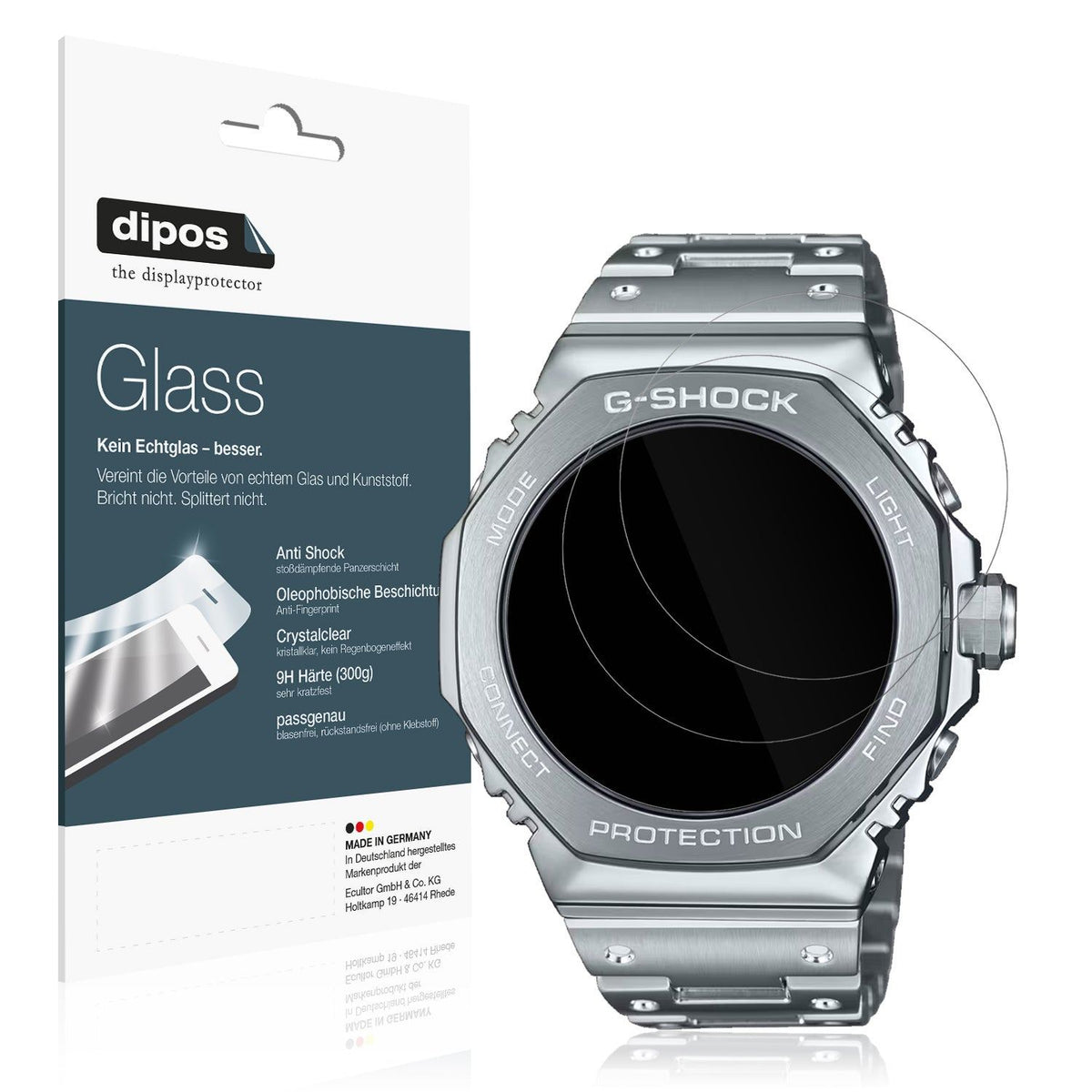 2x Screen Protector for Casio G-Shock GM-B2100D Flexible Glass 9H dipos