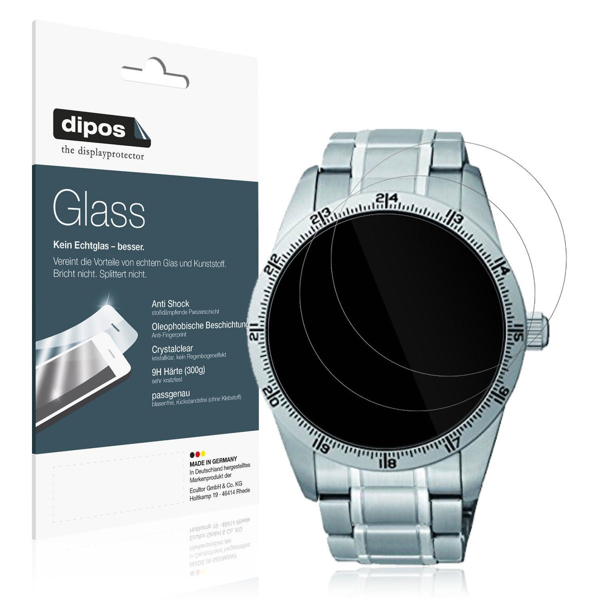 2x Screen Protector for Seiko 5 Sports SRP513K1 Flexible Glass 9H dipos