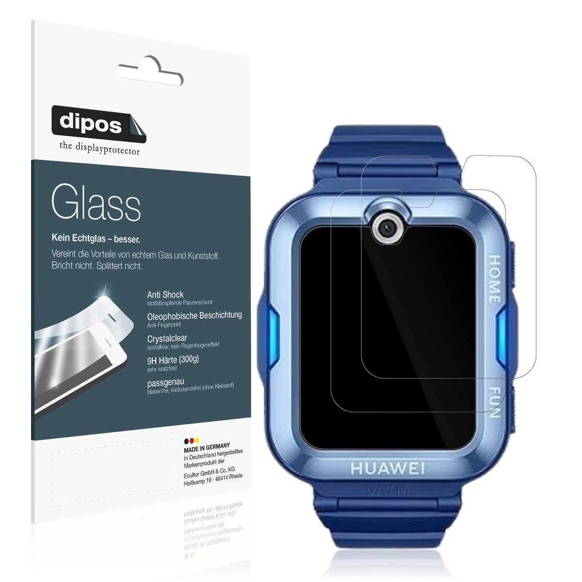 2x Screen Protector for Huawei Kids Watch 5 Lite Flexible Glass 9H dipos