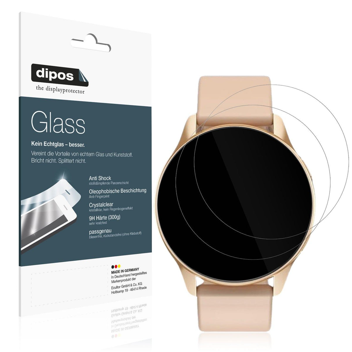 2x Screen Protector for AngLink 1.69 Zoll Smartwatch Flexible Glass 9H dipos