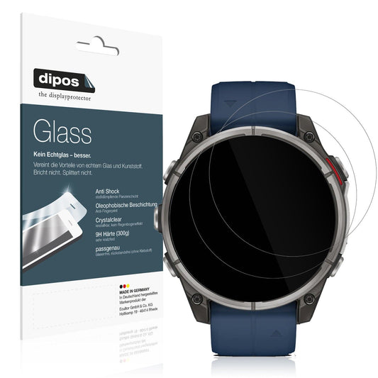 2x Screen Protector for Garmin Quatix 8 51mm Flexible Glass 9H dipos