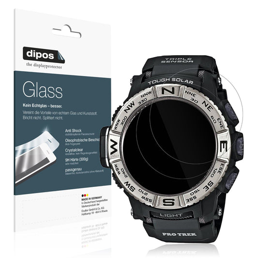 2x Screen Protector for Casio Pro Trek PRW-3500-1 Flexible Glass 9H dipos
