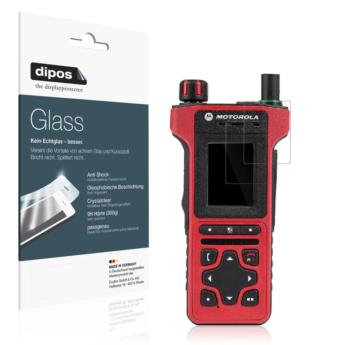 2x Screen Protector for Motorola MTP8500Ex Flexible Glass 9H dipos