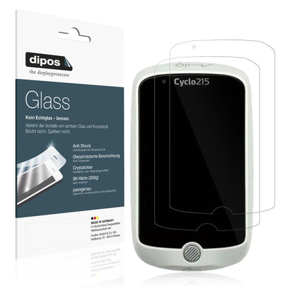 2x Screen Protector for Mio Cyclo 215 HC Flexible Glass 9H dipos