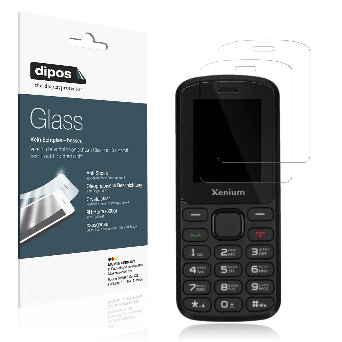 2x Screen Protector for Philips Xenium X170 Flexible Glass 9H dipos