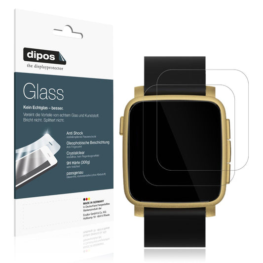 2x Screen Protector for Pebble Time 2 Flexible Glass 9H dipos