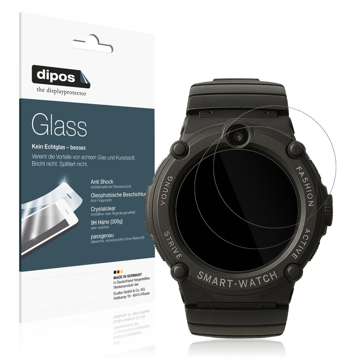 2x Screen Protector for Watchmark GPS Watch Kids Flexible Glass 9H dipos