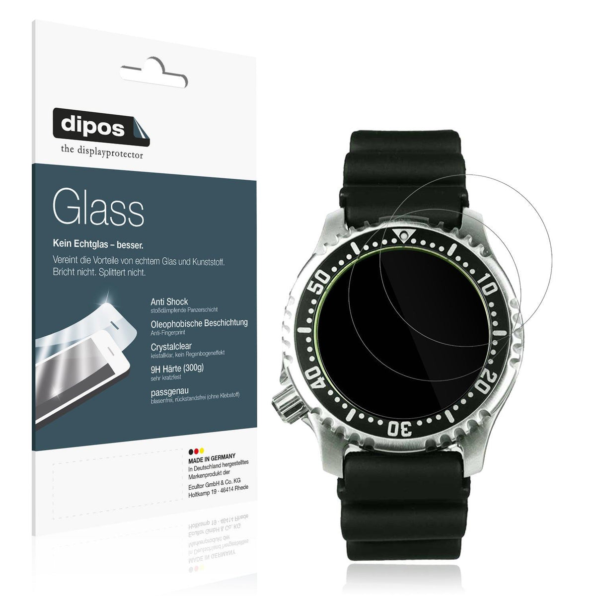 2x Screen Protector for Citizen NY0040 Flexible Glass 9H dipos