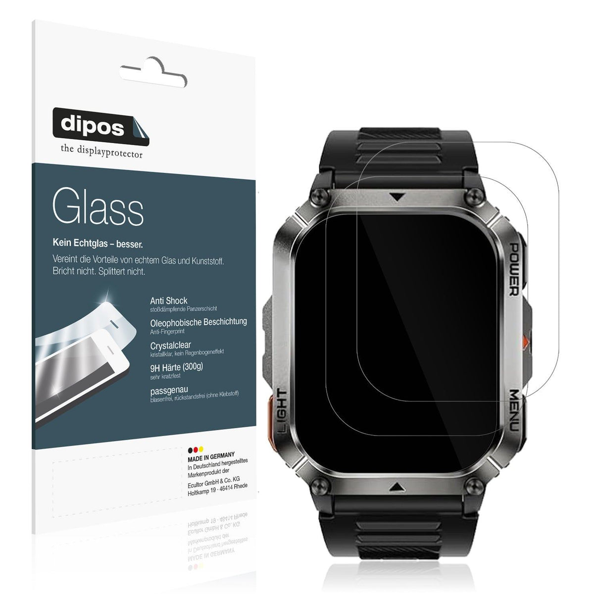 2x Screen Protector for Iowodo W70 Pro 2.01 Zoll Flexible Glass 9H dipos
