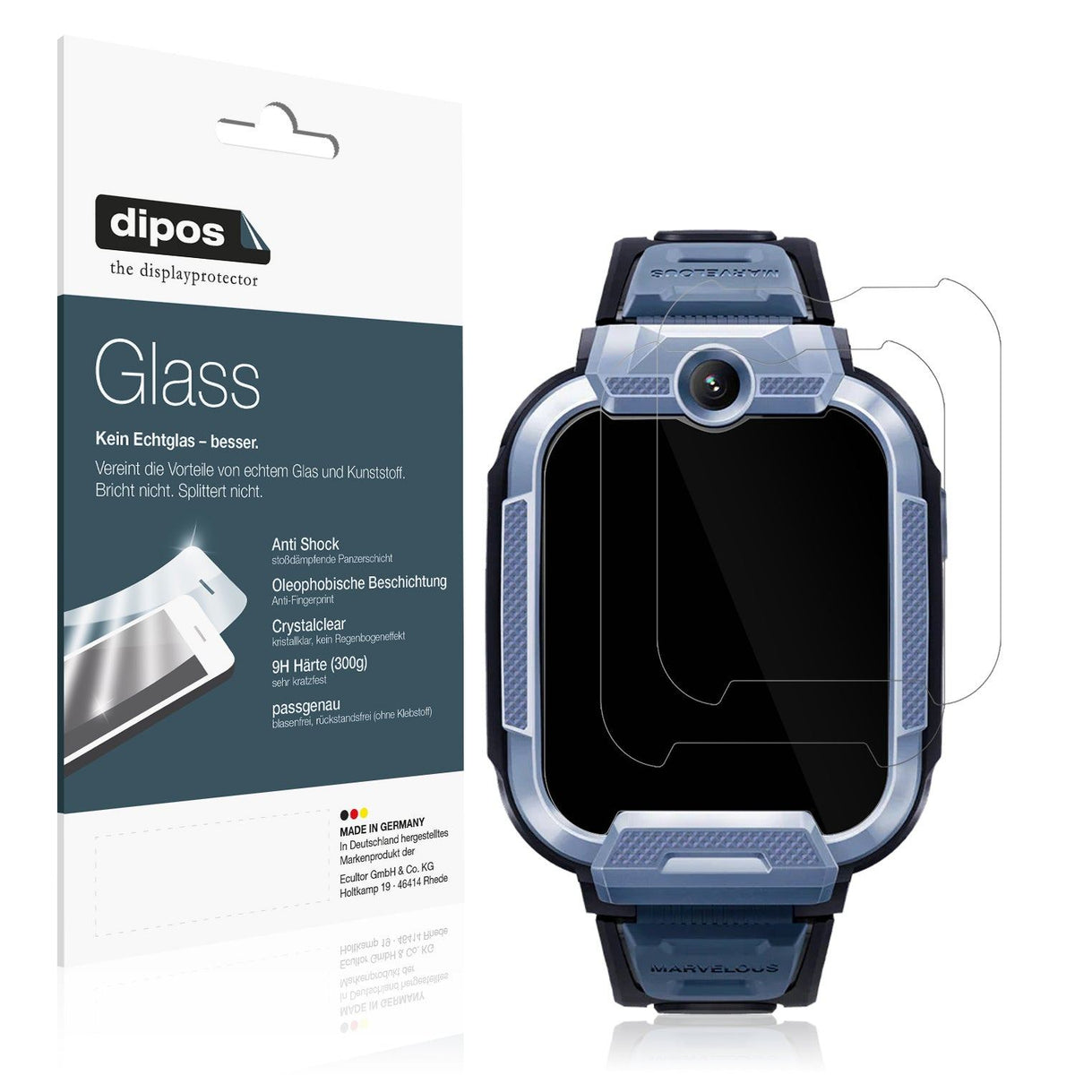 2x Screen Protector for Mibro Z5 1.69 Zoll Flexible Glass 9H dipos