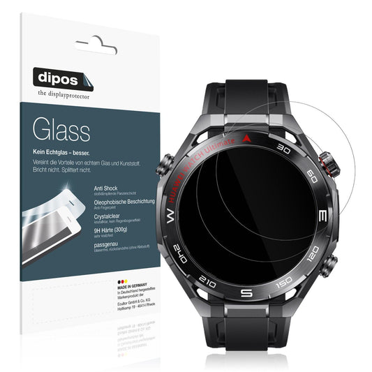 2x Screen Protector for Huawei Watch Ultimate 2 Black Flexible Glass 9H dipos