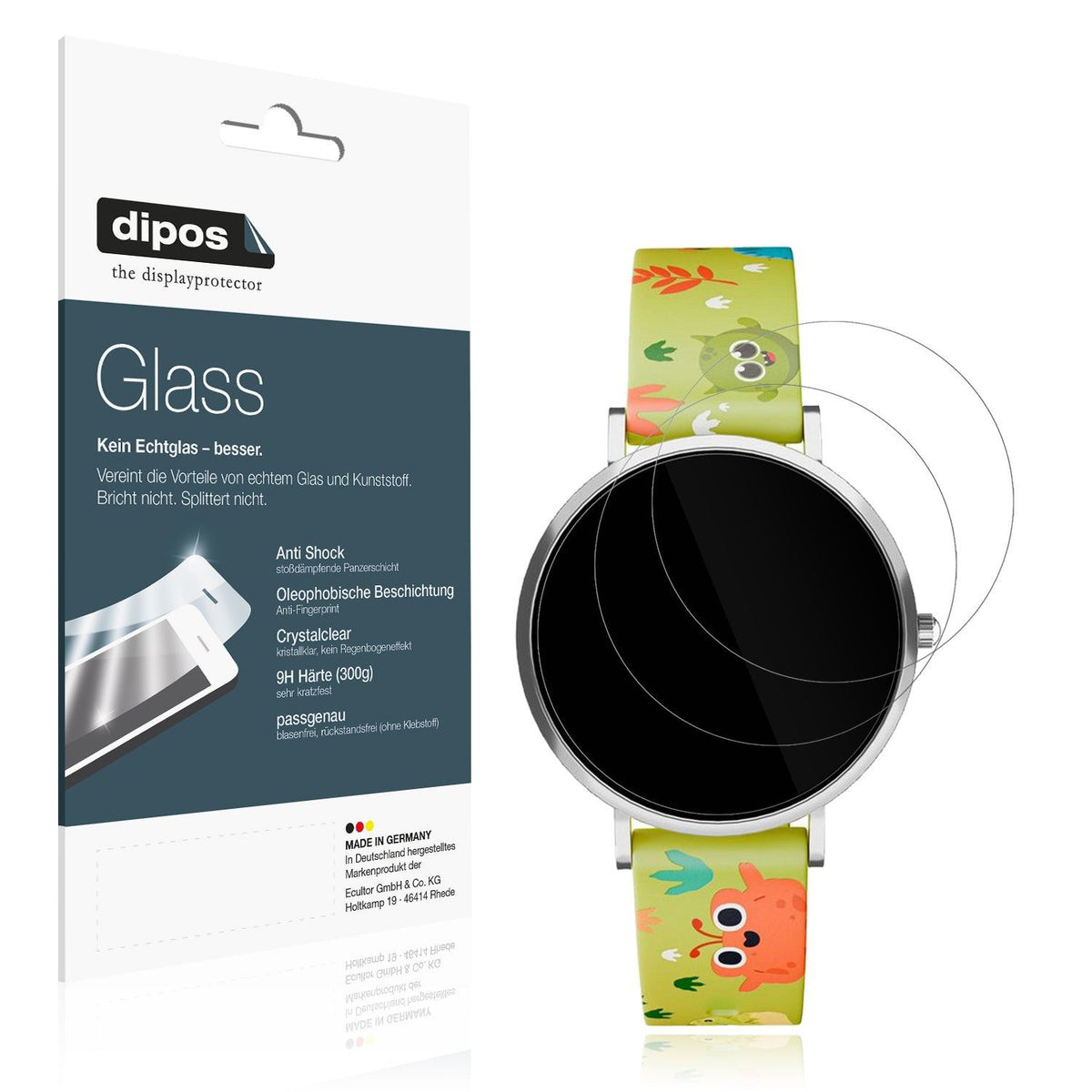 2x Screen Protector for XCoast Lino Time 37mm Flexible Glass 9H dipos