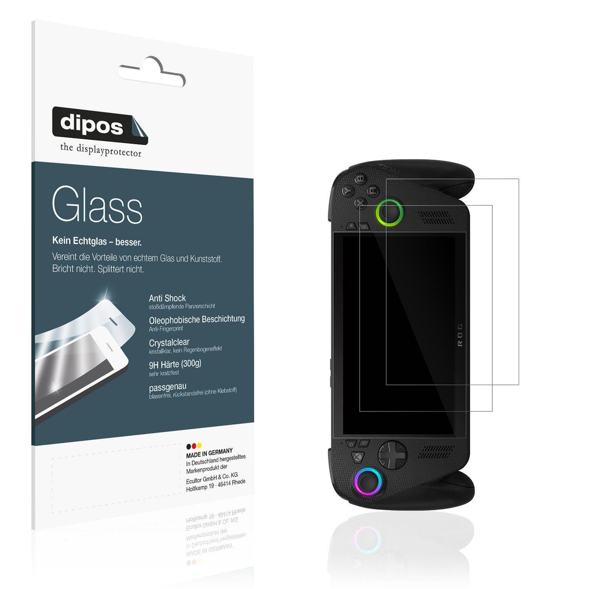 2x Screen Protector for ASUS Rog Xbox Ally X Flexible Glass 9H dipos