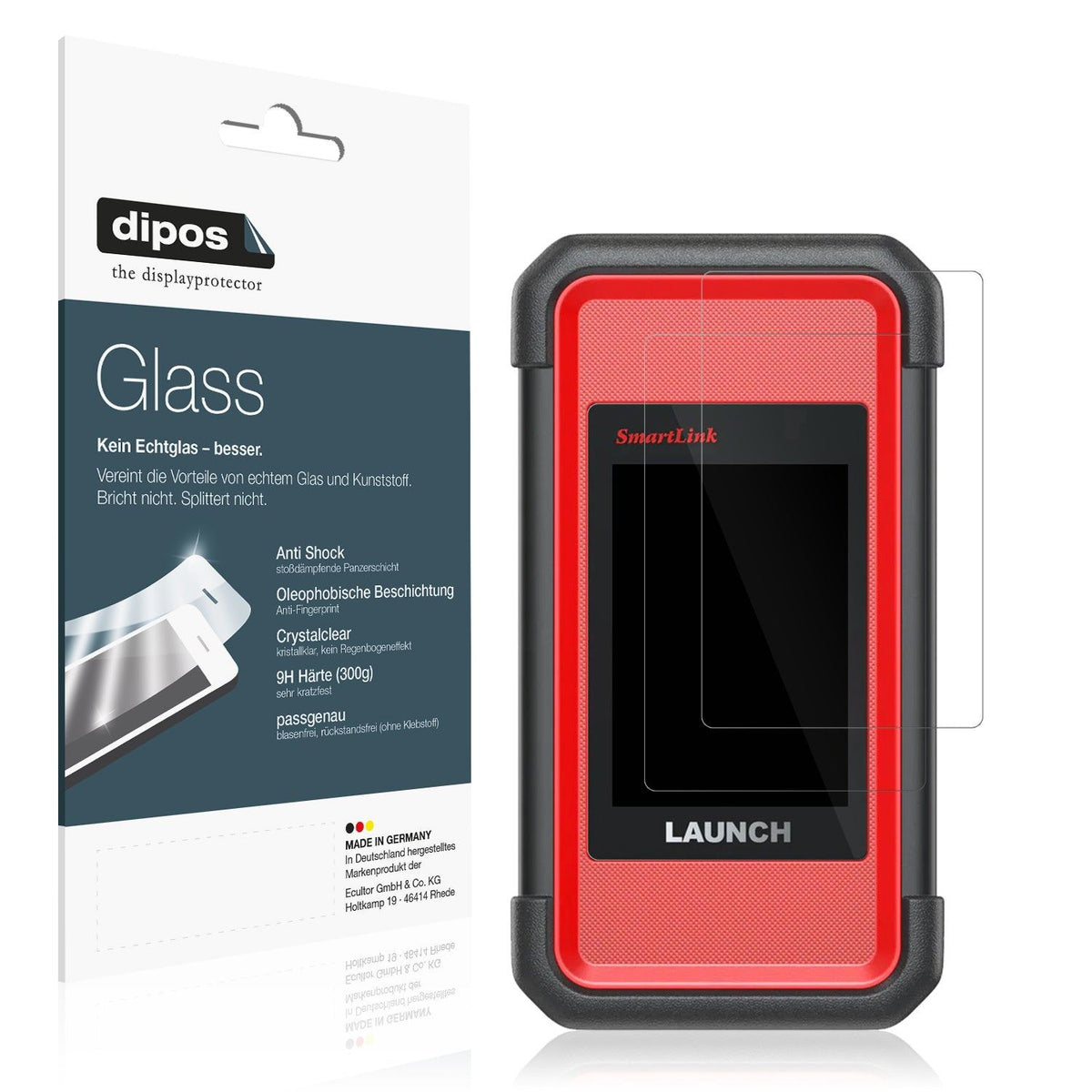 2x Screen Protector for Launch X431 SmartLink C V2.0 Flexible Glass 9H dipos