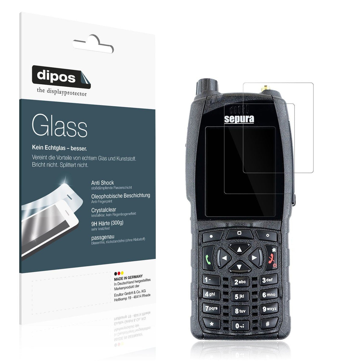 2x Screen Protector for Sepura SC2020 Flexible Glass 9H dipos