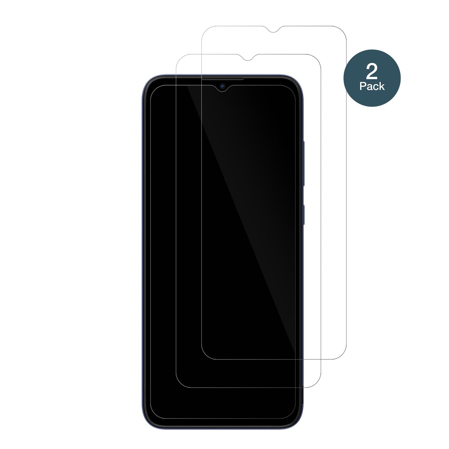 NokiaC21 mit aufgebrachter dipos Flex Schutzfolie, glasklare Darstellung ohne Einschränkungen