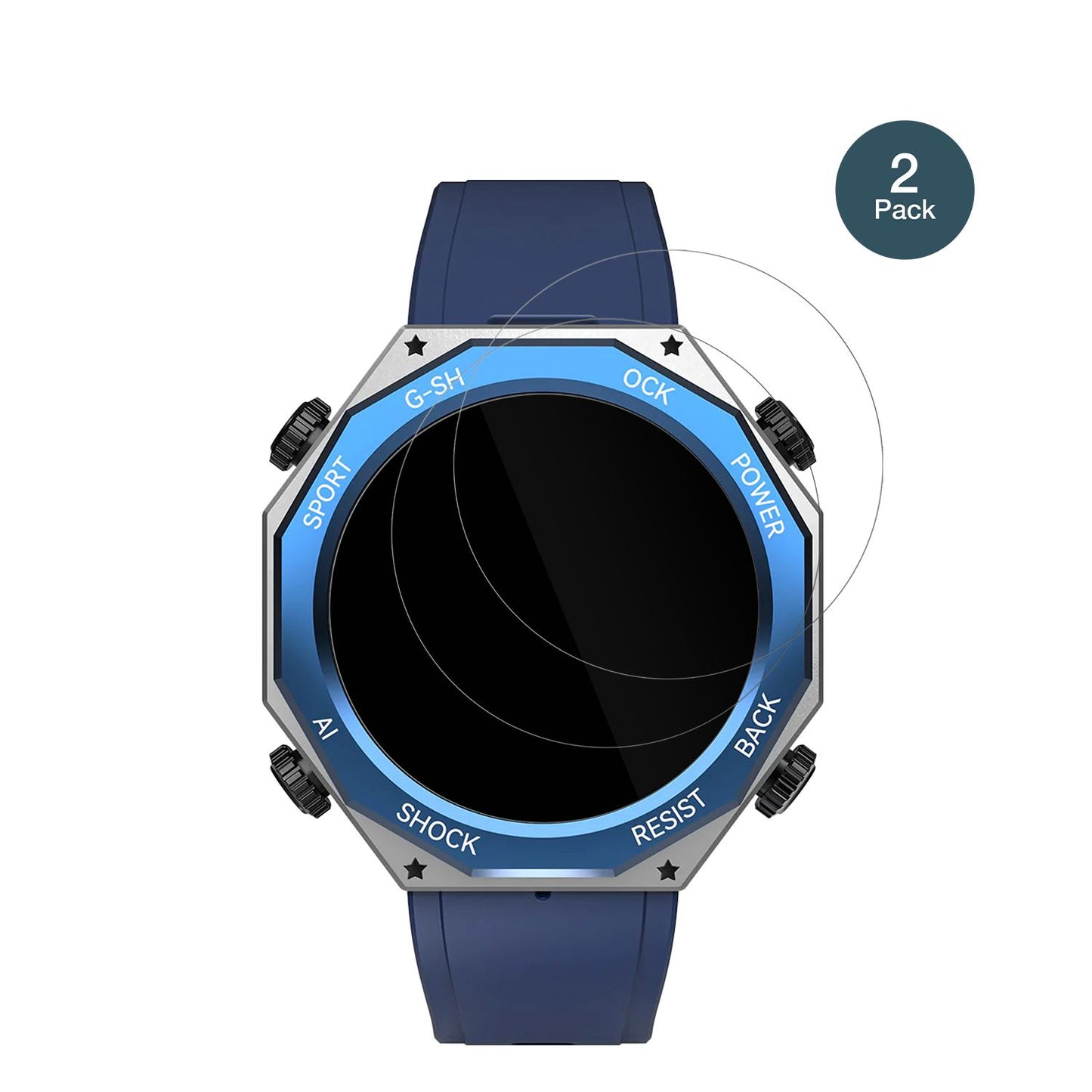 2x Screen Protector for Rogbid Tank M1 Smartwatch Flexible Glass 9H dipos