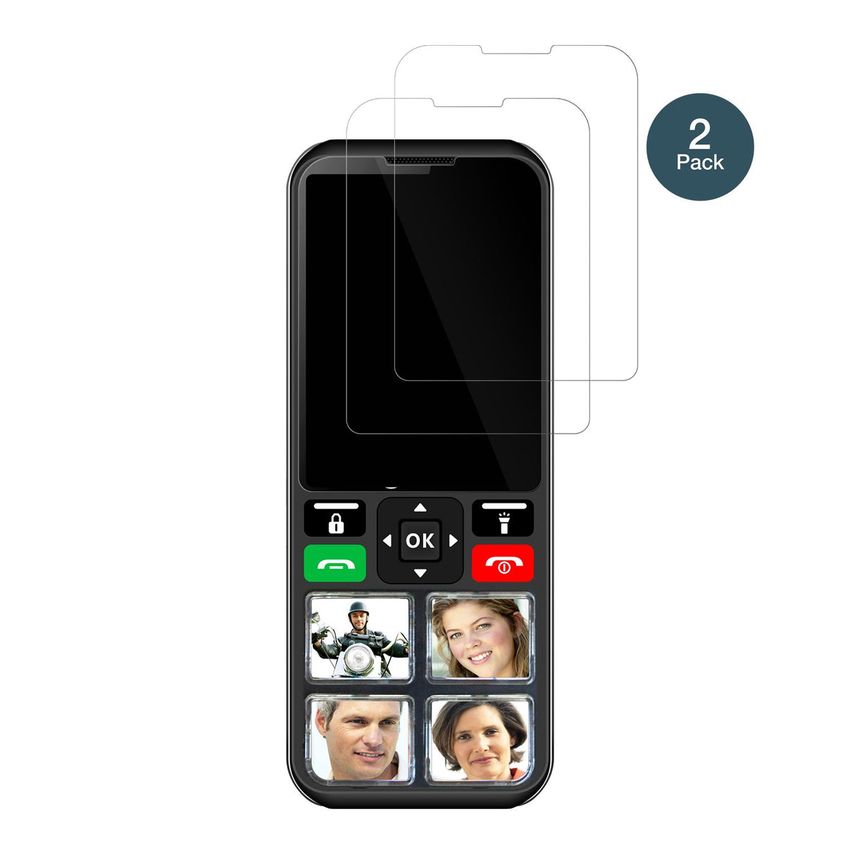 2x Screen Protector for Geemarc CL8000 Flexible Glass 9H dipos