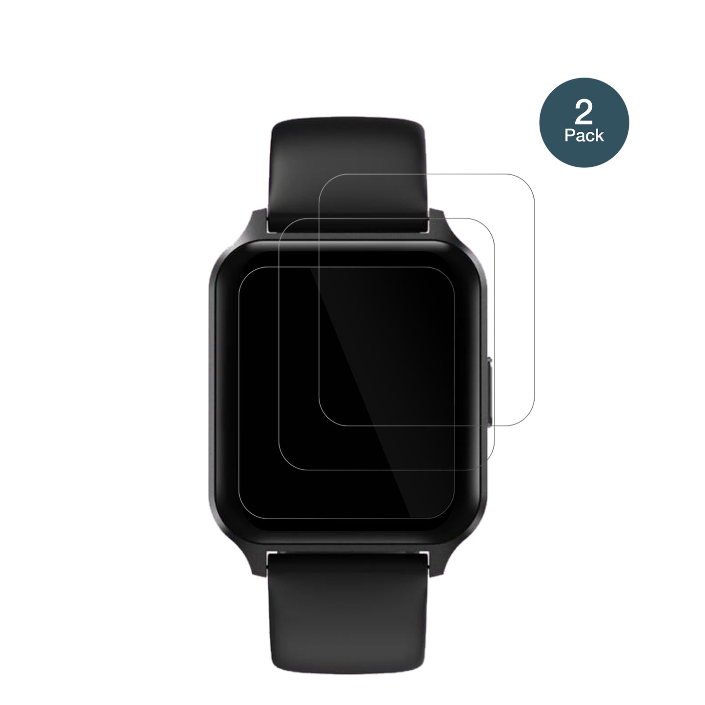 Touchelex1,52 Zoll Smartwatch mit aufgebrachter dipos Flex Schutzfolie, glasklare Darstellung ohne Einschränkungen