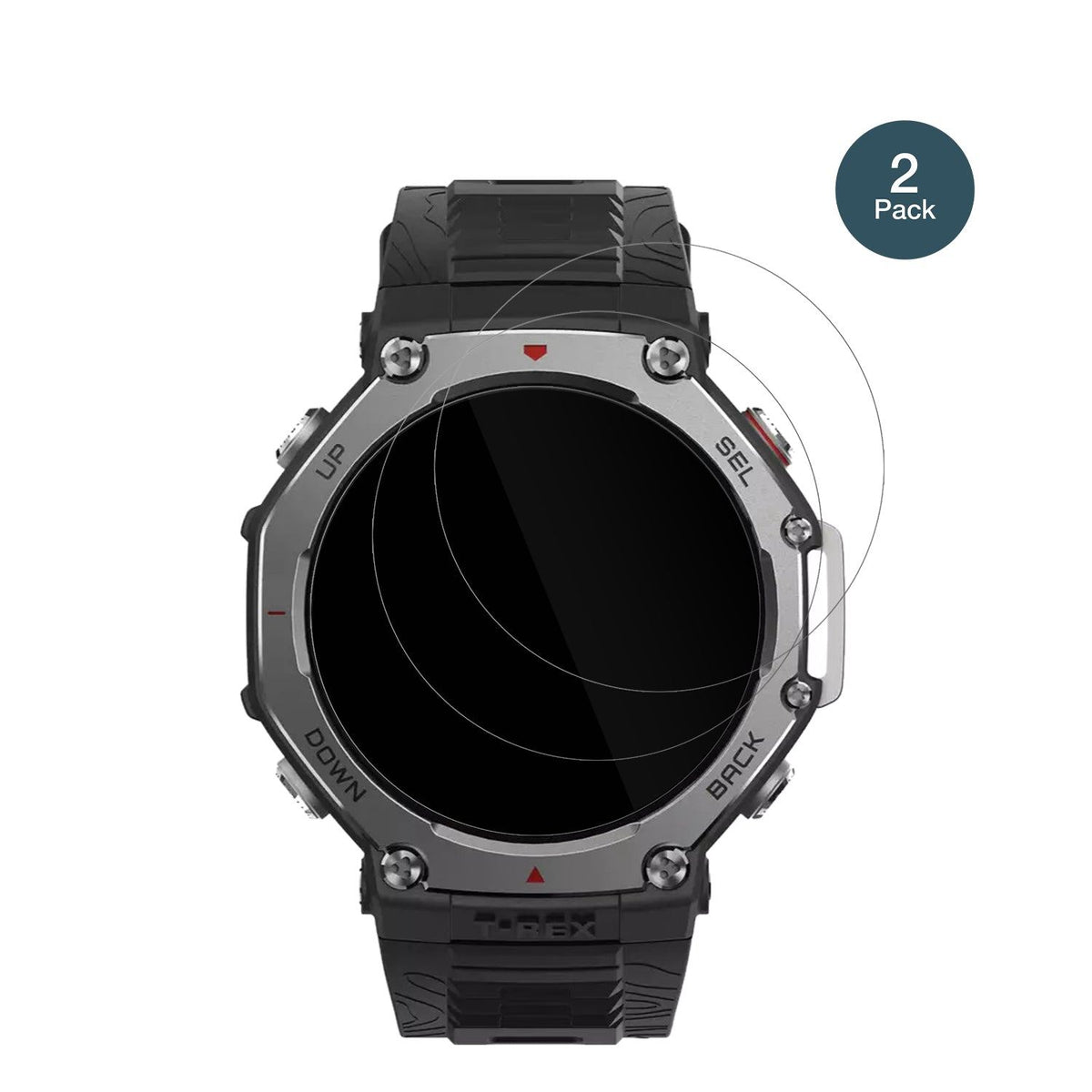 2x Screen Protector for Amazfit T-Rex 3 Flexible Glass 9H dipos