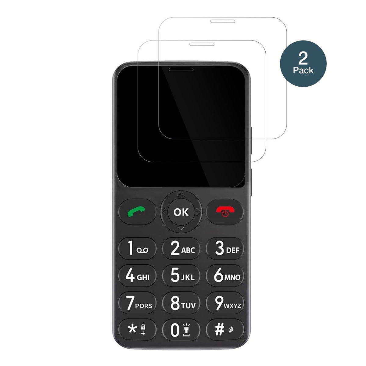 2x Screen Protector for Melefon Seniorenhandy Flexible Glass 9H dipos