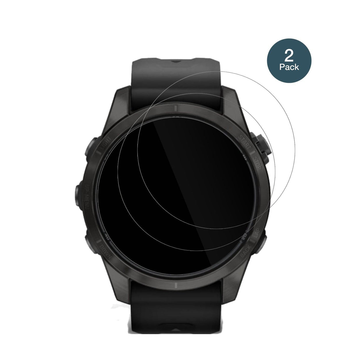 2x Screen Protector for Garmin Fenix 7s Pro 51mm Flexible Glass 9H dipos