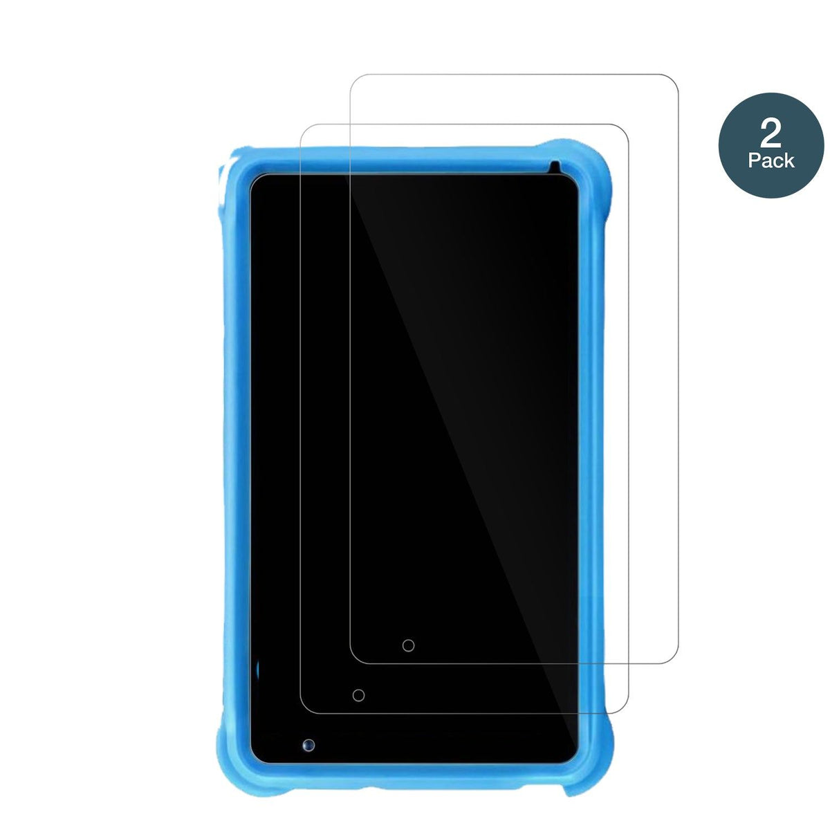 2x Screen Protector for quinyiCo Enfants 7 Zoll Flexible Glass 9H dipos