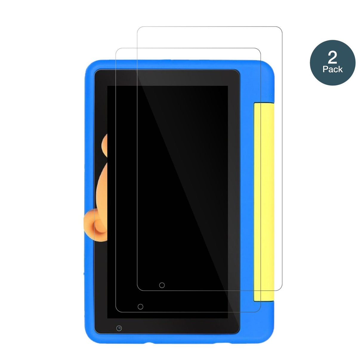 2x Screen Protector for Happybe Kids Tablet 7 Zoll Flexible Glass 9H dipos