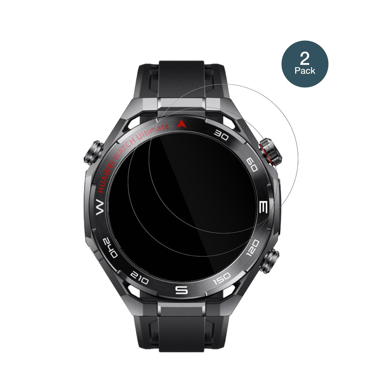 2x Screen Protector for Huawei Watch Ultimate 2 Black Flexible Glass 9H dipos