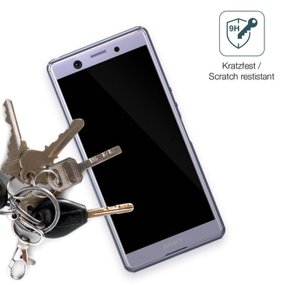 dipos Displayschutz für Sony Xperia Ace SO-02L, transparente Oberfläche, perfekte Passform auch für die Rundungen