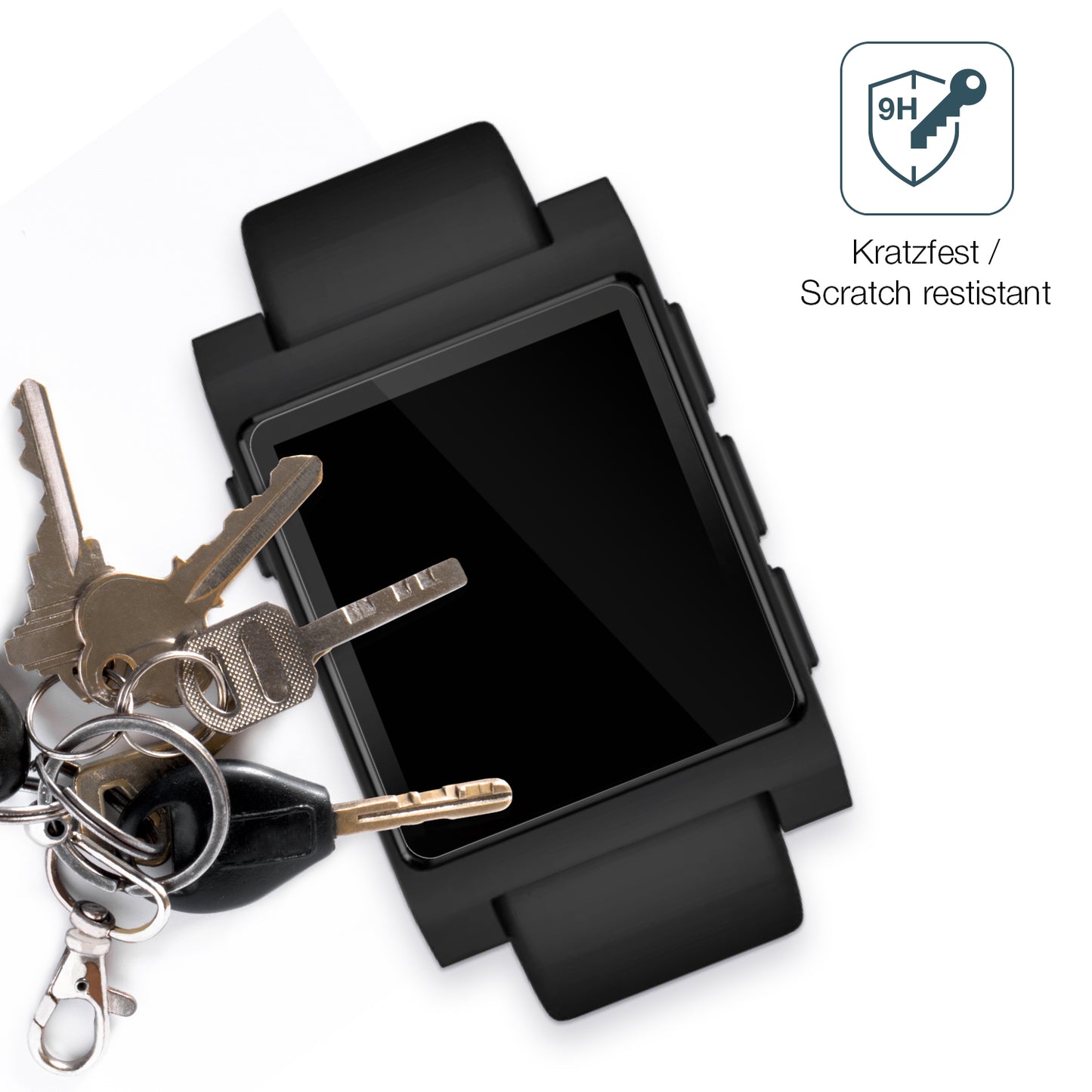 2x 9H Schutzfolie für Pebble Core Time 2 Panzerfolie