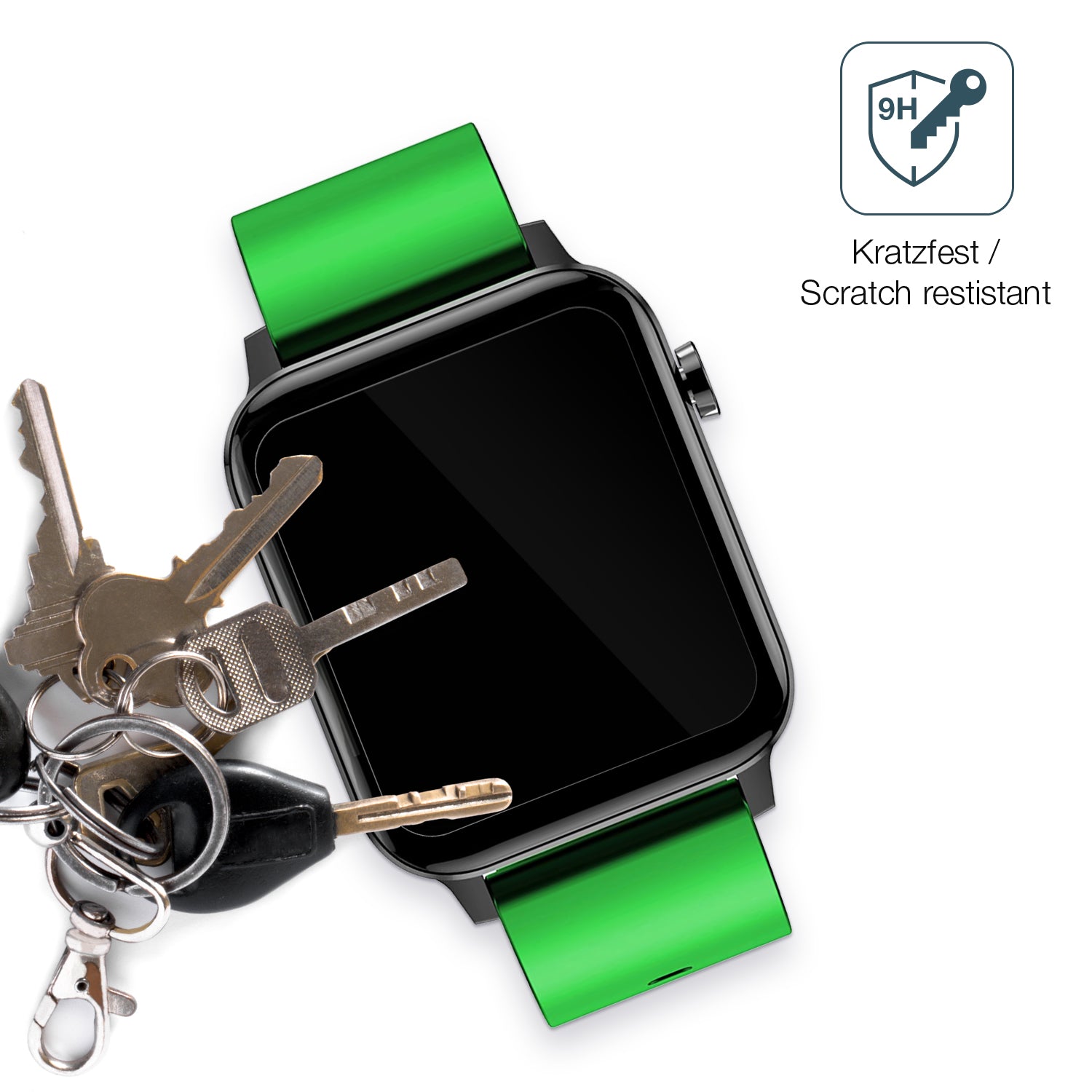 dipos Displayschutz für Judneer 1,4 Zoll Smartwatch, transparente Oberfläche, perfekte Passform auch für die Rundungen