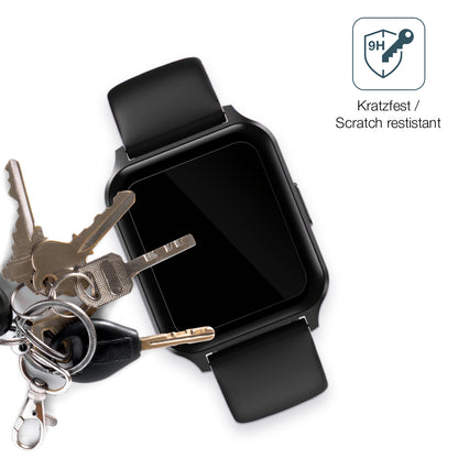 dipos Displayschutz für Touchelex 1,52 Zoll Smartwatch, transparente Oberfläche, perfekte Passform auch für die Rundungen