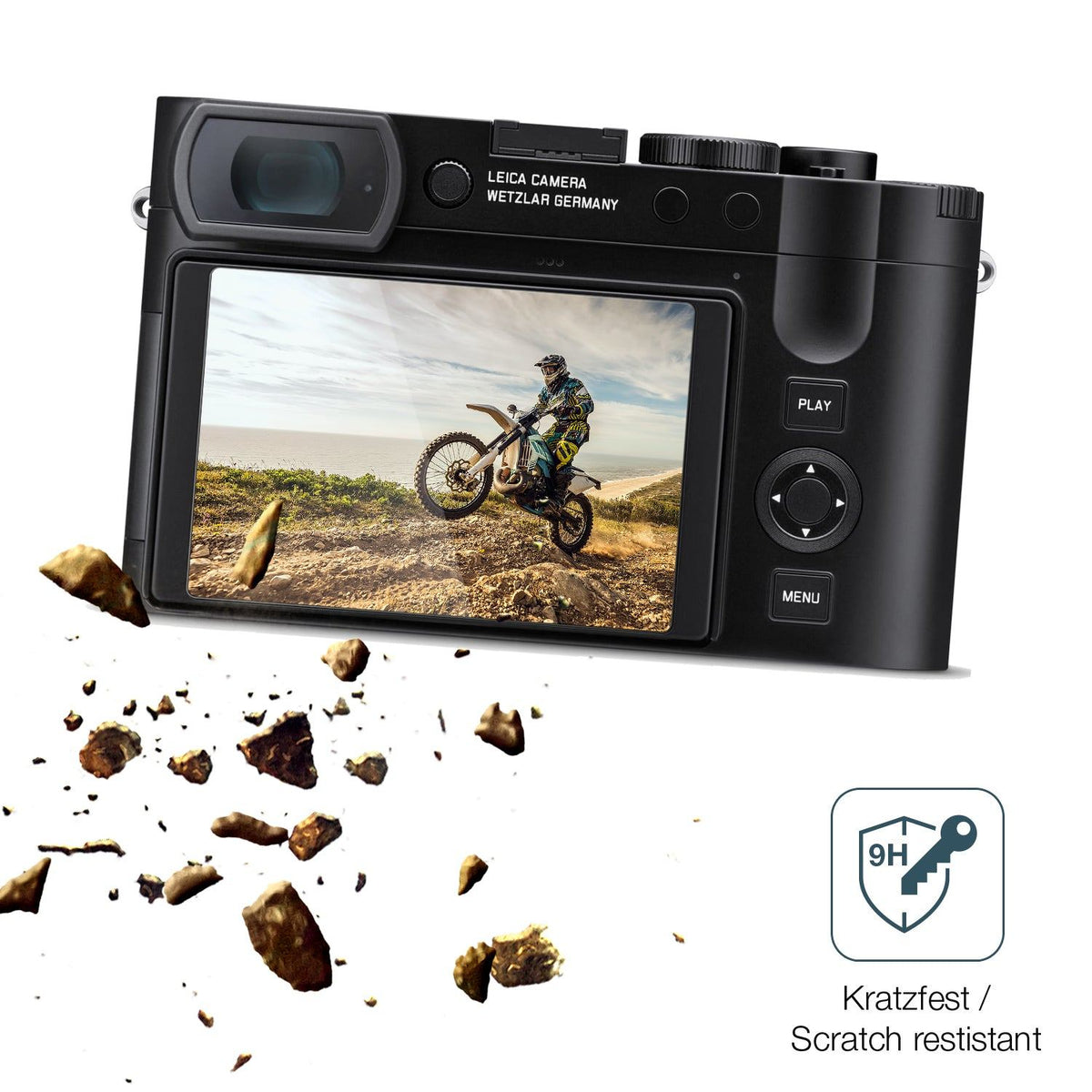 2x Screen Protector for Leica Q3 43 Flexible Glass 9H dipos